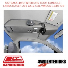 OUTBACK 4WD INTERIORS ROOF CONSOLE - LANDCRUISER 200 GX & GXL WAGON 12/07-ON